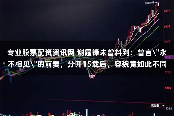 专业股票配资资讯网 谢霆锋未曾料到：曾言＂永不相见＂的前妻，分开15载后，容貌竟如此不同